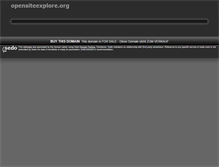 Tablet Screenshot of opensiteexplore.org